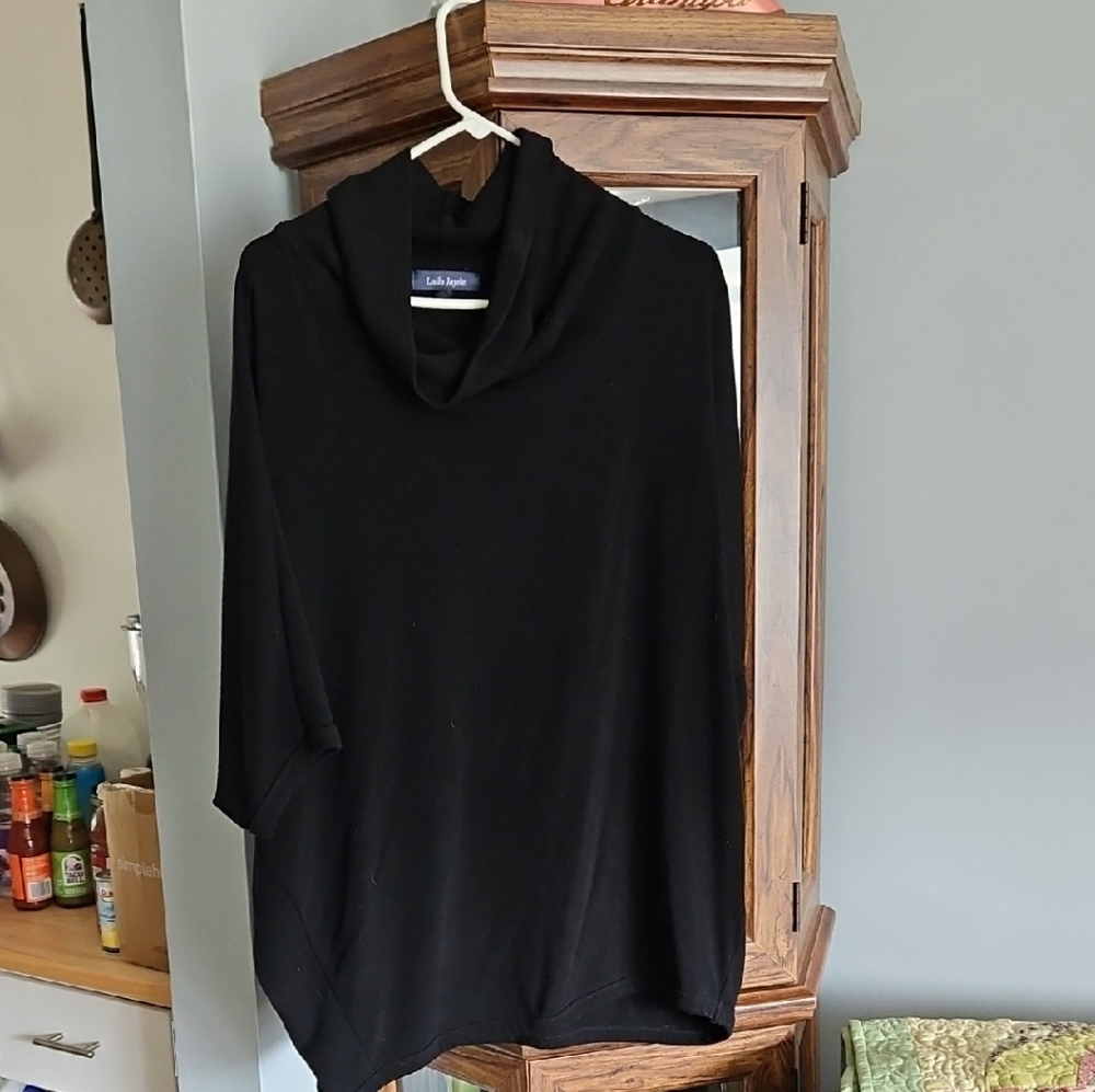 Laila Jayde Black Cowl Neck Sweater